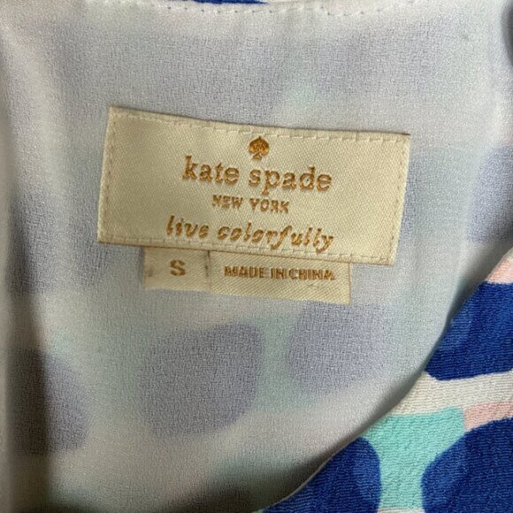 Kate Spade Blue and White Polka Dots Tank Top - Size S - Picture 2 of 7
